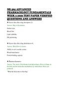 NR 565 ADVANCED&NewLine;PHARMACOLOGY FUNDAMENTALS&NewLine;WEEK 2 2026 TEST PAPER VERIFIED&NewLine;QUESTIONS AND ANSWERS