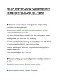 NR 565 CERTIFICATION EVALUATION 2026&NewLine;EXAM QUESTIONS AND SOLUTIONS