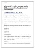 Wisconsin &lpar;WI&rpar; Dwelling Contractor Qualifier &NewLine;&lpar;DCQ&rpar; Exam &vert; Latest Verified Questions and &NewLine;Detailed Answers 