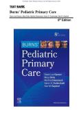 Test Bank - Burns' Pediatric Primary Care 8th Edition &lpar;Garzon&comma; 2025&rpar;&comma; Chapter 1-43&vert; All Chapters