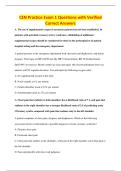 CEN Practice Exam 1 Questions with Verified&NewLine;Correct Answers