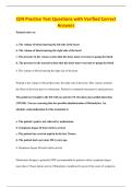 CEN Practice Test Questions with Verified Correct&NewLine;Answers