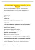 CEN Study Guide Questions with Verified Correct&NewLine;Answers