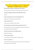 Ch&period;1 CPCT The Role of the PCT Questions&NewLine;with 100&percnt; Verified Correct Answers