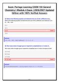 Exam&colon; Portage Learning CHEM 103 General Chemistry I Module 4 Exam &vert; 2026&sol;2027 Updated Edition with 100&percnt; Verified Answers