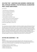 ATLS POST TEST &ndash; QUESTIONS AND ANSWERS &vert; VERIFIED AND&NewLine;WELL DETAILED ANSWERS &vert; PLUS RATIONALES &vert; GUARANTEED&NewLine;PASS &vert; LATEST EXAM UPDATE