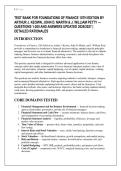 TEST BANK FOR FOUNDATIONS OF FINANCE 10TH EDITION BY &NewLine;ARTHUR J&period; KEOWN&comma; JOHN D&period; MARTIN & J&period; WILLIAM PETTY &mdash; &NewLine;QUESTIONS 1-200 AND ANSWERS UPDATED 2026&sol;2027 &vert; &NewLine;DETAILED RATIONALES 