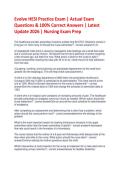 Evolve HESI Practice Exam 2026 &vert; Nursing Practice Questions & Answers &vert; Exam Prep