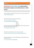 NR 325 Exam 1 &lpar;Latest 2026 &sol; 2027&rpar; Adult Health II - Chamberlain Questions and Verified Answers &vert; 100&percnt; Correct