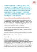 NURS 5315 EXAM 3 &lpar;UTA&rpar; NEWEST 2026  ACTUAL&comma; EXAM TEST BANK &vert; NURS5315  ADVANCED PATHOPHYSIOLOGY EXAM 3  REVIEW WITH COMPLETE REAL EXAM  QUESTIONS AND CORRECT VERIFIED  ANSWERS&sol;ALREADY GRADED A&plus; &lpar;MOST  RECENT&excl;&excl;&rpar; &mdash; 300 Questions