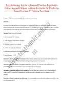 Test Bank For Psychotherapy for the Advanced Practice Psychiatric Nurse&comma; 2nd Edition by Kathleen Wheeler