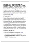 FOUNDATIONS OF FINANCE 10TH EDITION &mdash; &NewLine;COMPREHENSIVE STUDY GUIDE ACTUAL EXAM &NewLine;&lbrack;QUESTION 1-200&rsqb; AND ANSWERS UPDATED 2026&sol;2027 &NewLine;&vert; 100&percnt; VERIFIED &vert; DETAILED RATIONALES &ndash; PASS &NewLine;GUARANTEED A&plus; GRADED &vert; INSTANT DOWNLOAD 