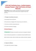 ALTA CALT Certification Exam &ndash; Certified Academic &NewLine;Language Therapist &vert; High-Yield Practice with Expert &NewLine;Rationales &NewLine;Target Audience&colon; Educators&comma; Therapists&comma; and Professionals preparing for the Academic &NewLine;Language Therapy Association &lpar;ALTA&rpar; Certified Ac