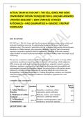 ACTUAL EXAM NU 545 UNIT 1 THE CELL&comma; GENES AND GENE&NewLine;ENVIROMENT INTERACTION&lbrack;QUESTION 1-100&rsqb; AND ANSWERS &NewLine;UPDATED 2026&sol;2027 &vert; 100&percnt; VERIFIED&vert; DETAILED &NewLine;RATIONALES &ndash; PASS GUARANTEED A&plus; GRADED &vert; INSTANT &NewLine;DOWNLOAD 