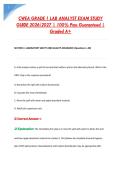 CWEA GRADE 1 LAB ANALYST EXAM STUDY &NewLine;GUIDE 2026&sol;2027 &vert; 100&percnt; Pass Guaranteed &vert; &NewLine;Graded A&plus; 