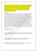 ACTUAL EXAM NU 545 EXAM 1 &ndash; PATHOPHYSIOLOGY &NewLine;PRACTICE EXAM &lbrack;QUESTION 1-200&rsqb; AND ANSWERS &NewLine;UPDATED 2026&sol;2027 &vert; 100&percnt; VERIFIED &vert; DETAILED &NewLine;RATIONALES &ndash; PASS GUARANTEED A&plus; GRADED &vert; &NewLine;INSTANT DOWNLOAD 