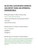 NR 565 FINAL EXAM REVISION HANDBOOK&NewLine;2026 HISTORY TAKING AND DIFFERENTIAL&NewLine;DIAGNOSIS SKILLS