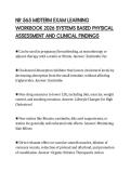 NR 565 MIDTERM EXAM LEARNING&NewLine;WORKBOOK 2026 SYSTEMS BASED PHYSICAL&NewLine;ASSESSMENT AND CLINICAL FINDINGS