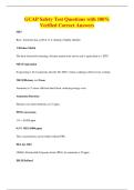 GCAP Safety Test Questions with 100&percnt;&NewLine;Verified Correct Answers