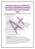 LML4804 ASSIGNMENT 3 SEMESTER 2 2026 &vert; COMPLETE QUESTIONS AND CORRECT ANSWERS WITH HUGE RATIONALES &vert; DUE 8 SEPTEMBER 2026