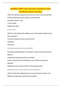 MedNax NNP Exam Review Questions with&NewLine;Verified Correct Answers