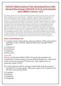 NUR 635 MIDTERM PROFESSOR TYLER AND SARHANS REVIEWS 2026&comma; ADVANCED PHARMACOLOGY UPDATED ACTUAL EXAM QUESTIONS AND CORRECT ANSWERS PLUS RATIONALES - GCU