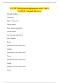 LMSW Medications Questions with 100&percnt;&NewLine;Verified Correct Answers