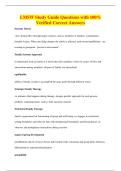 LMSW Study Guide Questions with 100&percnt;&NewLine;Verified Correct Answers