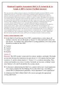 MONTREAL COGNITIVE ASSESSMENT &lpar;MOCA&rpar; X ACTUAL QS & AS GRADE A 100&percnt; CORRECT &lpar;VERIFIED ANSWERS&rpar; PLUS RATIONALES&vert; INSTANT DOWNLOAD PDF