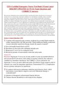 CEN &lpar;CERTIFIED EMERGENCY NURSE&rpar; TEST BANK 2 EXAM LATEST 2026&sol;2027 UPDATED ACTUAL EXAM QUESTIONS AND CORRECT ANSWERS PLUS RATIONALES&vert; INSTANT DOWNLOAD PDF