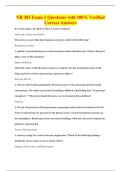 NR 283 Exam 2 Questions with 100&percnt; Verified&NewLine;Correct Answers