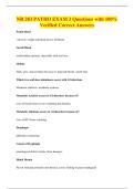 NR 283 PATHO EXAM 3 Questions with 100&percnt;&NewLine;Verified Correct Answers