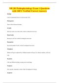 NR 283 Pathophysiology Exam 1 Questions&NewLine;with 100&percnt; Verified Correct Answers