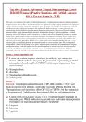NUR 600 EXAM 1 ADVANCED CLINICAL PHARMACOLOGY &lpar;LATEST 2026&sol;2027 UPDATE&rpar; PRACTICE QUESTIONS AND CORRECT ANSWERS &lpar;VERIFIED ANSWERS&rpar; PLUS RATIONALES&vert; INSTANT DOWNLOAD