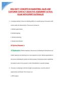WGU D077 CONCEPTS IN MARKETING&comma; SALES AND &NewLine;CUSTOMER CONTACT OBJECTIVE ASSESSMENT ACTUAL &NewLine;EXAM WITH EXPERT RATIONALES