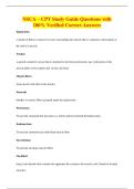 NSCA &ndash; CPT Study Guide Questions with&NewLine;100&percnt; Verified Correct Answers