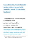 St&period; Louis Fire Sprinkler Contractor Examination &NewLine;Questions and Correct Answers &lpar;Verified &NewLine;Answers&rpar; Plus Rationale 2027 Q&A&vert; Instant &NewLine;Download Pdf