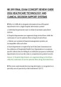 NR 599 FINAL EXAM CONCEPT REVIEW GUIDE&NewLine;2026 HEALTHCARE TECHNOLOGY AND&NewLine;CLINICAL DECISION SUPPORT SYSTEMS