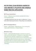 NR 599 FINAL EXAM REVISION HANDBOOK&NewLine;2026 RESEARCH UTILIZATION AND EVIDENCE&NewLine;BASED PRACTICE APPLICATION