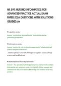 NR 599 NURSING INFORMATICS FOR&NewLine;ADVANCED PRACTICE ACTUAL EXAM&NewLine;PAPER 2026 QUESTIONS WITH SOLUTIONS&NewLine;GRADED A&plus;