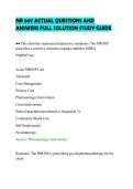 NR 607 ACTUAL QUESTIONS AND&NewLine;ANSWERS FULL SOLUTION STUDY GUID