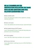 NR 667 CHAMBERLAIN CEA&NewLine;CERTIFICATION EVALUATION TEST BANK&NewLine;WITH SOLVED QUESTIONS AND FULL&NewLine;SOLUTION GUARANTEED PAS