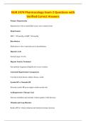 NUR 2474 Pharmacology Exam 2 Questions with&NewLine;Verified Correct Answers