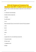 RVIA RV Registered Technician Test&NewLine;Questions with 100&percnt; Verified Correct Answers