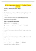 NWCA Questions with 100&percnt; Verified Correct&NewLine;Answers