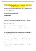 WGU D306 Exam Review Questions with 100&percnt;&NewLine;Verified Correct Answers