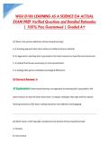 WGU D186 LEARNING AS A SCIENCE OA ACTUAL &NewLine;EXAM PREP Verified Questions and Detailed Rationales &NewLine;&vert; 100&percnt; Pass Guaranteed &vert; Graded A&plus;