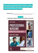 Test Bank Professional Nursing&colon; Concepts & Challenges 10th  Edition by Beth Perry Black ISBN 9780323776653 Complete  Questions and Answers All Chapters A&plus;  