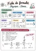 Notes de classe Physique chimie  