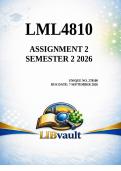 LML4810 Assignment 2 Semester 2 2026 &lpar;278100&rpar;